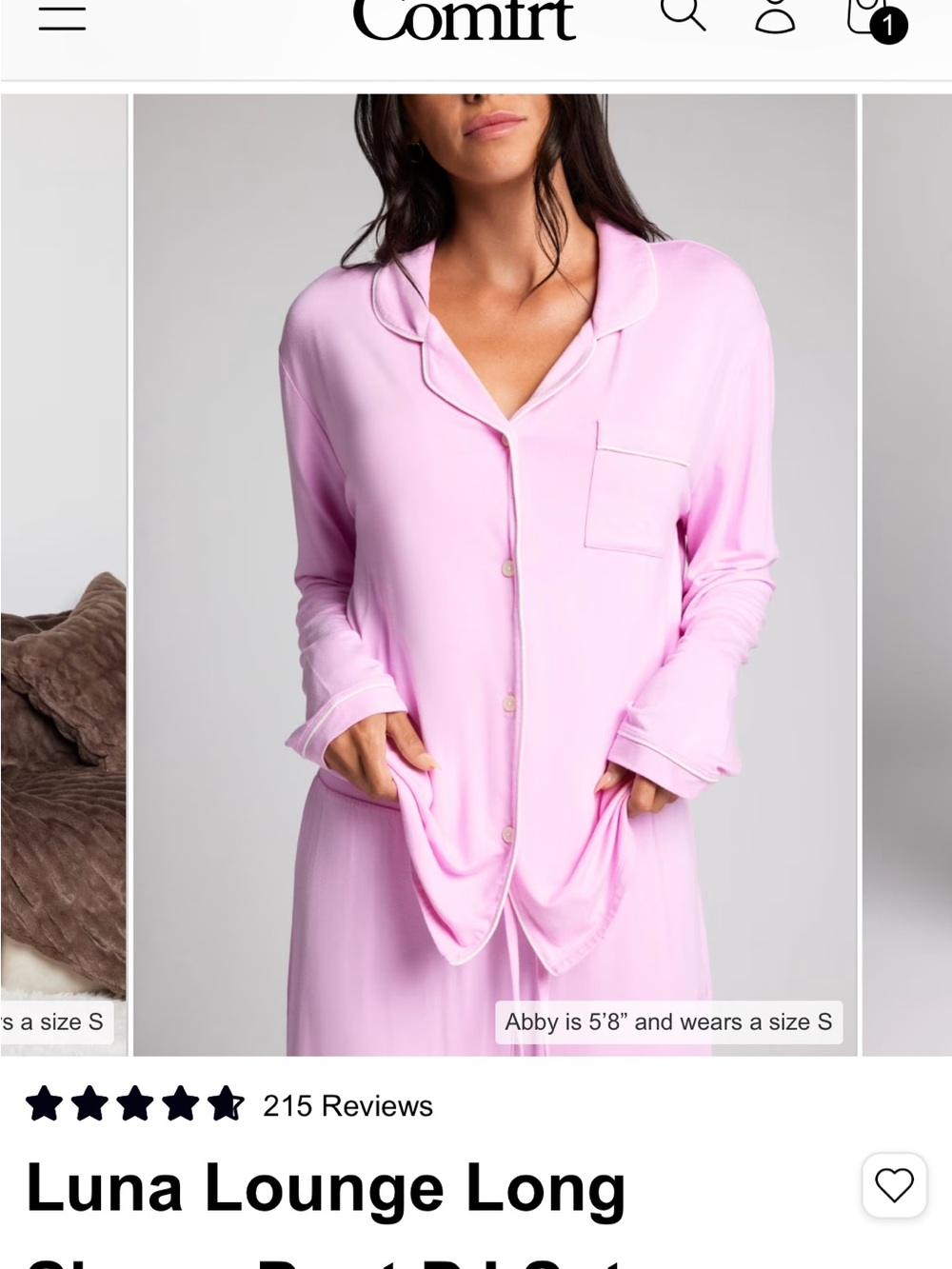 Comfrt Luna Lounge Long Sleeve Pajama Set